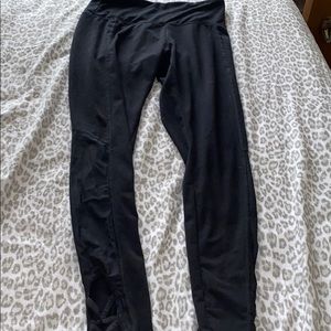 black leggings with mesh on the side